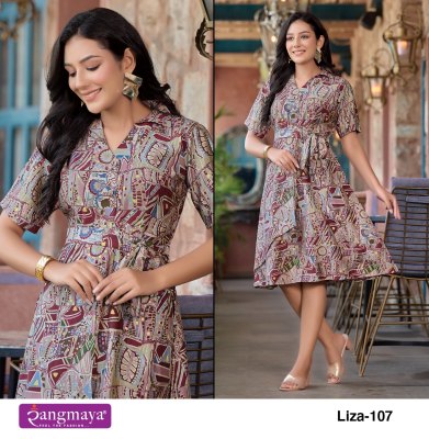 Rungmaya present Liza premium floral printed flared kurti catalogue at wholesale price kurtis catalogs
