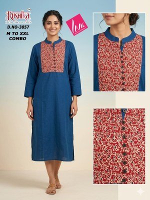 Rushika Liva Rayon Gamthi Pintex Tabla Kurti Collection kurtis catalogs