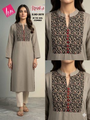 Rushika Liva Rayon Gamthi Pintex Tabla Kurti Collection kurtis catalogs
