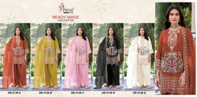 Shree Fabs d no 2136 Viscose Readymade Pakistani Suit Catalogue Pcs Wholesale Rate  readymade suit catalogs