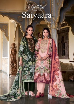 SAIYAARA Premium Cotton Designer Suits by BelliZa  Exclusive Self Embroidery and Swarovski Work  Pure Cotton with Digital Prints and wholesale  Belliza