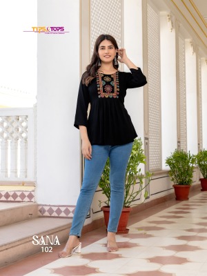 SANA Vol 03 by TIPS and TOPS Reyon wrinkle heavy embroidered western wear catalogue at affordable rate western wear catalogs