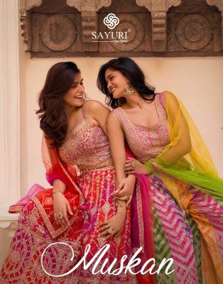 SAYURI DESIGNER MUSKAN 2-Piece Premium Chinon Silk Embroidered Palazzo Set 