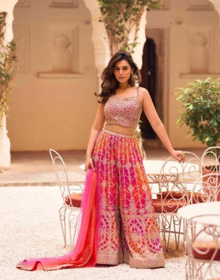 SAYURI DESIGNER MUSKAN 2-Piece Premium Chinon Silk Embroidered Palazzo Set readymade suit catalogs