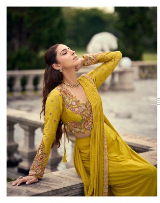 SAYURI DESIGNER PANKUDI 3 Pcs Viscose Jacquard Silk Suit Set Fancy Palazzo suit catalogue