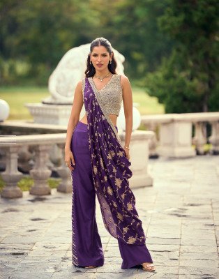 SAYURI DESIGNER PANKUDI 3 Pcs Viscose Jacquard Silk Suit Set Fancy Palazzo suit catalogue