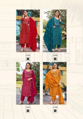 SBS Modethnic Fashion Bhargavi Rayon Kurti Pant with Muslin Chanderi Dupatta Set kurti pant with dupatta Catalogs
