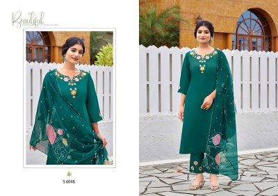 SBS Modethnic Fashion Pranati 3 Piece Zara Silk Kurti Pant with Soft Organza Digital Dupatta kurti pant with dupatta Catalogs