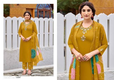 SBS Modethnic Fashion Pranati 3 Piece Zara Silk Kurti Pant with Soft Organza Digital Dupatta kurti pant with dupatta Catalogs