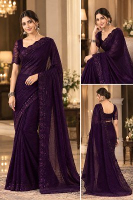 SD Exclusive Collection Gold Crunchy Saree with Border and Blouse sarees