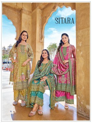 SITARA Readymade Pakistani Suit Jam Satin Digital Print with Mirror Work wholesale catalogs