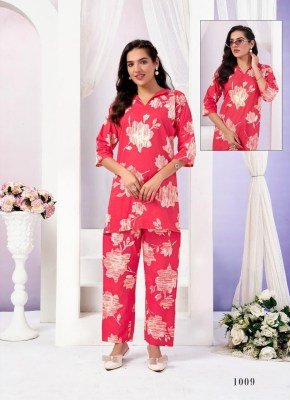 SK Crazy Vol 1 Pure Cotton Look Co ord Set  Printed Top And Pant with Side Pocket Wholesale co ord set catalogs