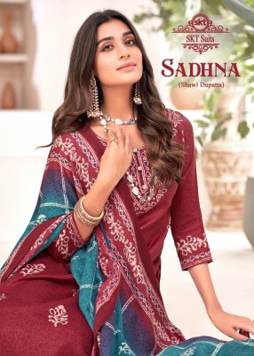 SKT suits by Sadhana presenting pashmina woolen  dress material catalogue at wholesale price Amavi