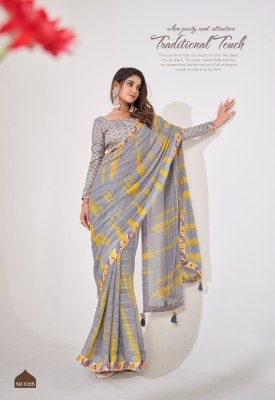 SR by Rajyog Georgette with Fancy Lace Border saree with Banglori saree collection Rajyog