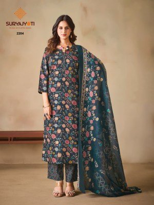 SURYAJYOTI ZION Cotton Vol-22  Pure Cotton 3-Piece Suit Set kurti pant with dupatta Catalogs