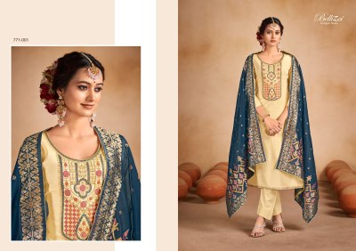Saadgi by Belliza amazing designer embroidered unstitched dress material cataogue at low rate salwar kameez catalogs