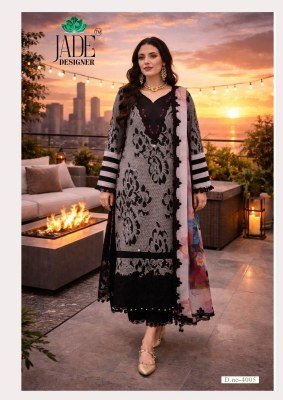 Saanvi Trends Jade Noor Ahmed Vol 4 Lawn Cotton Kurti Set with Dupatta  M   3XL  Karachi suits catalogs