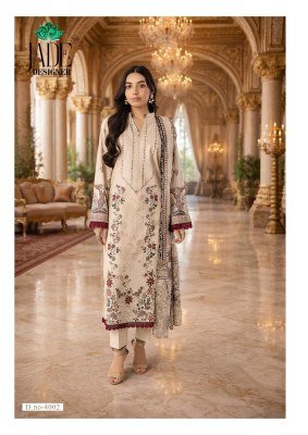 Saanvi Trends Jade Noor Ahmed Vol 4 Lawn Cotton Kurti Set with Dupatta  M   3XL  Karachi suits catalogs