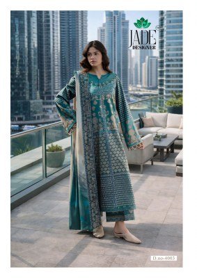 Saanvi Trends Jade Noor Ahmed Vol 4 Lawn Cotton Kurti Set with Dupatta  M   3XL  Karachi suits catalogs