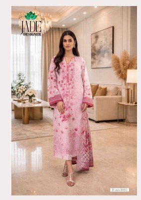 Saanvi Trends Jade Noor Ahmed Vol 4 Lawn Cotton Kurti Set with Dupatta  M   3XL  Karachi suits catalogs