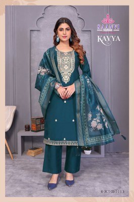 Saanvi Trends Kavya Vol 3 Viscose Chanderi Readymade Catalogue Wholesale Rate readymade suit catalogs