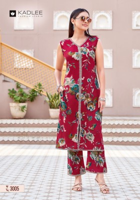 Saavi by Kadlee Reyon printed  straight kurti with bottom catalogue at wholesale rate  kurtis catalogs