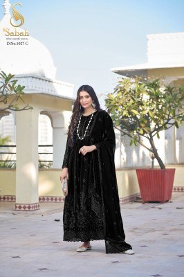 Sabah Mohini Georgette Semi-Stitched Suit with Dupatta readymade suit catalogs