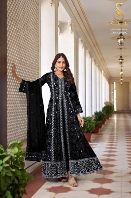 Sabah by Ruhani exclusive heavy faux georgette semi stitched anarkali suit catalpogue at low rate Amavi