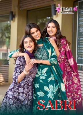 Sabri vol 6 by Mystic Premium Quality reyon foil Printed readymade suit catalogue at affordable rate Mystic 9
