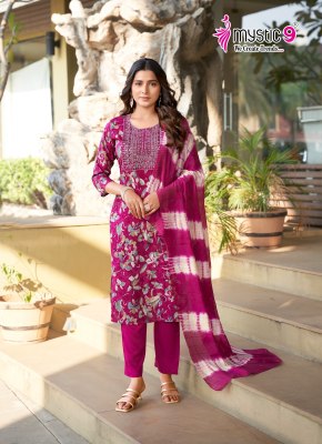 Sabri vol 6 by Mystic Premium Quality reyon foil Printed readymade suit catalogue at affordable rate readymade suit catalogs
