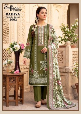 Saffron Rabiya Vol-2 Karachi Cotton Kurti Pant with Dupatta Karachi suits catalogs