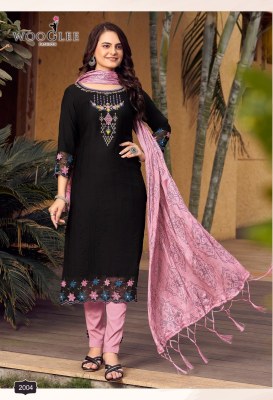 Sagaai by Wooglee Handwork fancy kurti pant and dupatta catalogue at affordable rate readymade suit catalogs