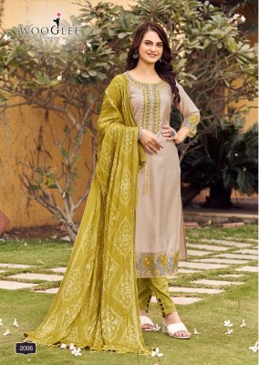 Sagaai by Wooglee Handwork fancy kurti pant and dupatta catalogue at affordable rate readymade suit catalogs