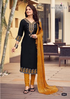 Sagaai by Wooglee Handwork fancy kurti pant and dupatta catalogue at affordable rate readymade suit catalogs