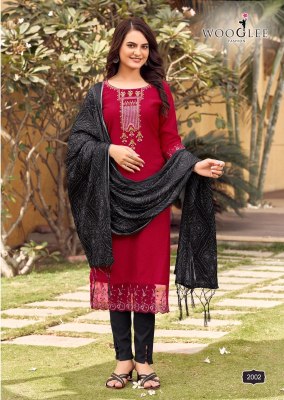 Sagaai by Wooglee Handwork fancy kurti pant and dupatta catalogue at affordable rate readymade suit catalogs