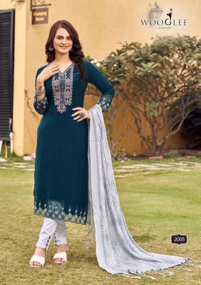 Sagaai by Wooglee Handwork fancy kurti pant and dupatta catalogue at affordable rate readymade suit catalogs