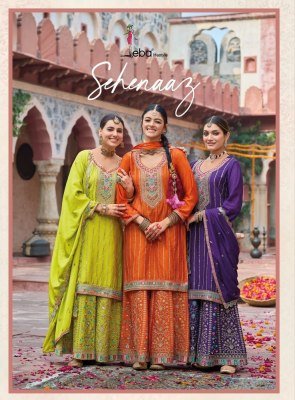 Sahenaaz by Eba Lifestyle heavy Chinon embroidered fancy sharara suit catalogue at low rate Eba lifestyle