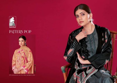 Sahiba Pattern Pop Design No 264 to 275 Series Moscow Cotton Embroidery Work Dress Material wholesale rate  salwar kameez catalogs