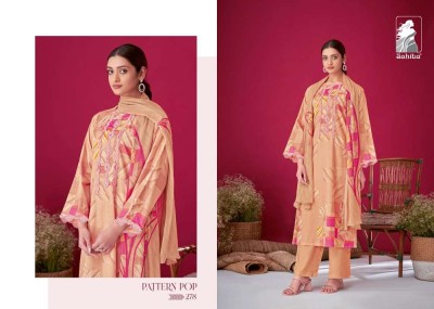Sahiba Pattern Pop Design No 264 to 275 Series Moscow Cotton Embroidery Work Dress Material wholesale rate  salwar kameez catalogs