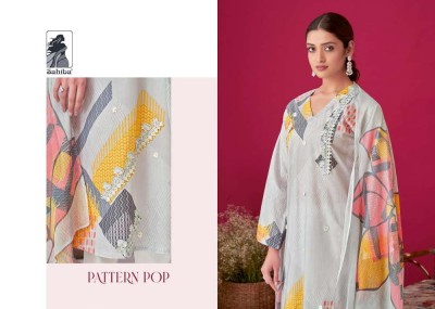 Sahiba Pattern Pop Design No 264 to 275 Series Moscow Cotton Embroidery Work Dress Material wholesale rate  salwar kameez catalogs