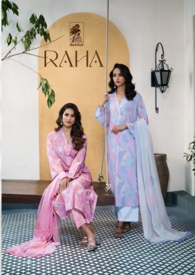 Sahiba present Raha pure cotton with handwork unstitched salwar suit catalogue Amavi