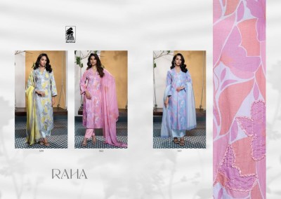 Sahiba present Raha pure cotton with handwork unstitched salwar suit catalogue pakistani suit catalogs