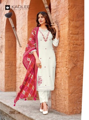 Sahiyar by Kadlee Thread handwork Straight kurti pant dupatta collection at low rate  readymade suit catalogs