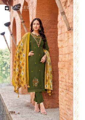 Sahiyar by Kadlee Thread handwork Straight kurti pant dupatta collection at low rate  readymade suit catalogs