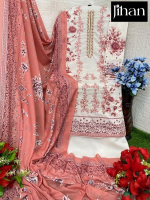 Sahnaz 3546 and 3547 by jihan Super Self embroidered pakistani suit catalogue with khatli work pakistani suit catalogs