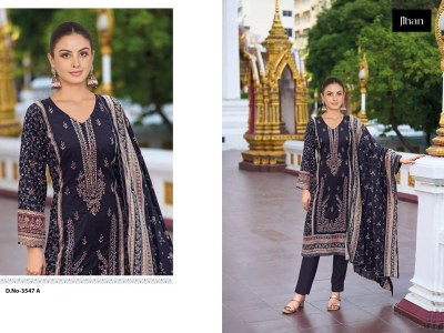 Sahnaz 3546 and 3547 by jihan Super Self embroidered pakistani suit catalogue with khatli work pakistani suit catalogs