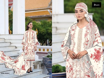 Sahnaz 3546 and 3547 by jihan Super Self embroidered pakistani suit catalogue with khatli work pakistani suit catalogs