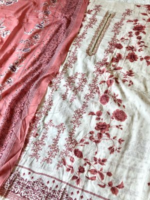 Sahnaz 3546 and 3547 by jihan Super Self embroidered pakistani suit catalogue with khatli work pakistani suit catalogs