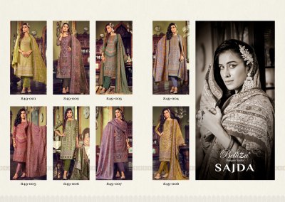 Sajda by Belliza pure modal silk heavy handwork unstitched dress material catalogue at low rate salwar kameez catalogs