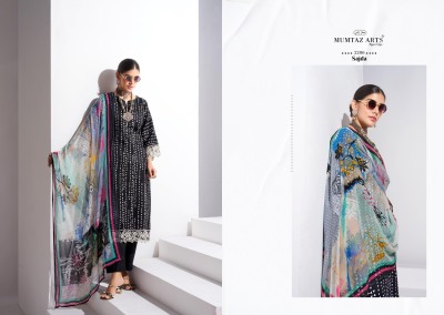Sajda by Mumtaz Arts Pure Jam digital printed embroidered unstitched suit collection at low price dress material catalogs